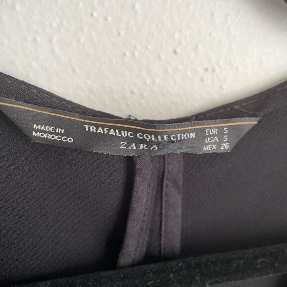 ZARA Black V-Neck Crepe play suit romper - Picture 9 of 15